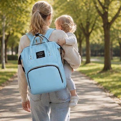 Sac à langer bleu clair